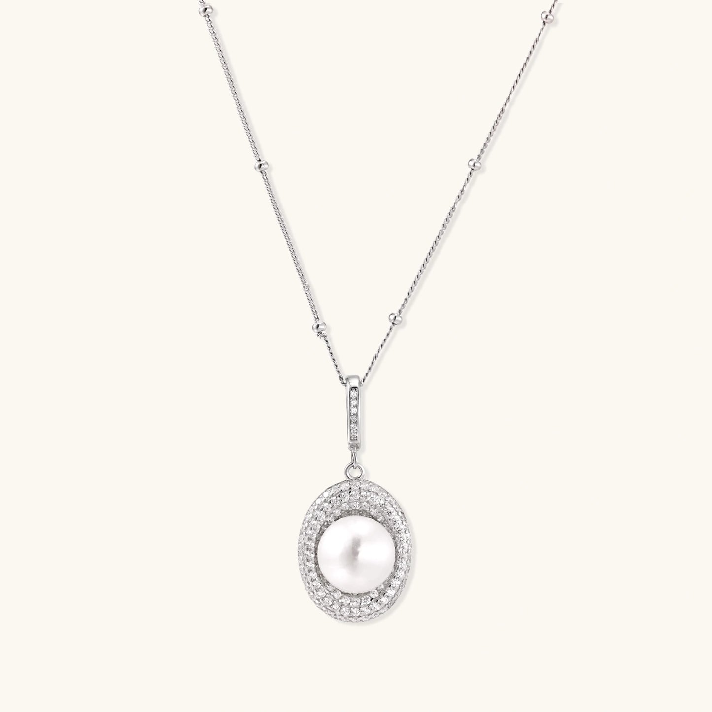 Pearl Halo Necklace by Equanimity Essence.