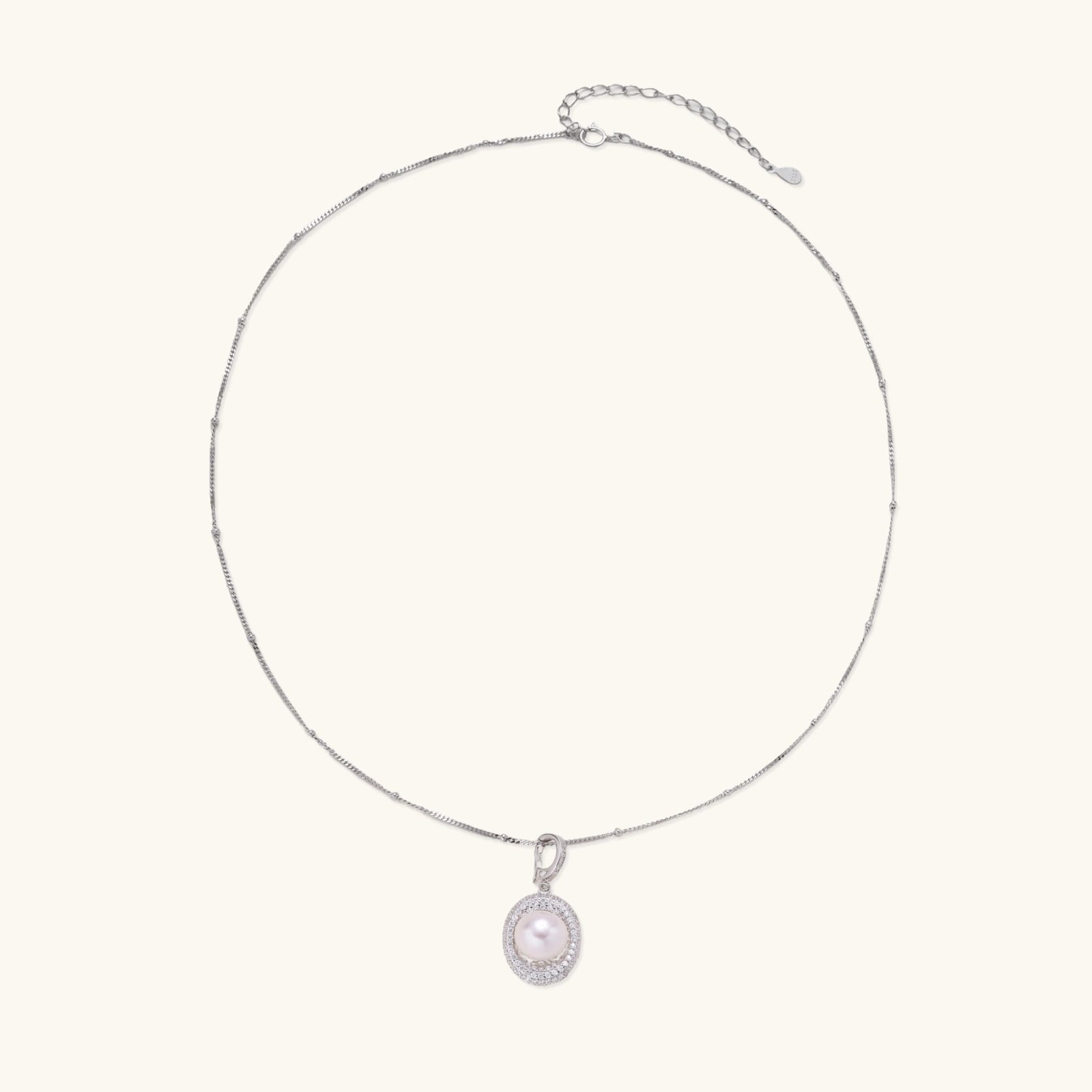 Pearl Halo Necklace by Equanimity Essence.