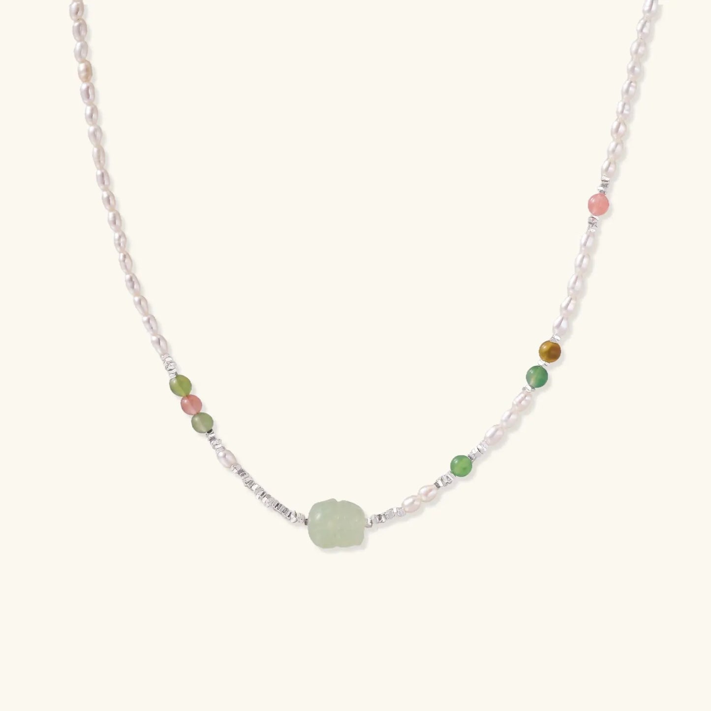 Jade Garden Pearl Necklace by Equanimity Essence.