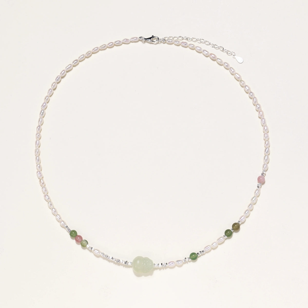 Jade Garden Pearl Necklace by Equanimity Essence.