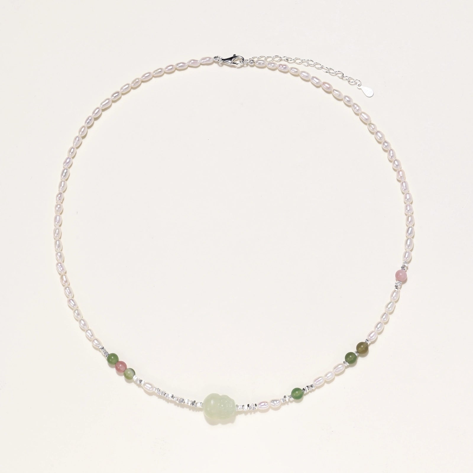 Jade Garden Pearl Necklace by Equanimity Essence.