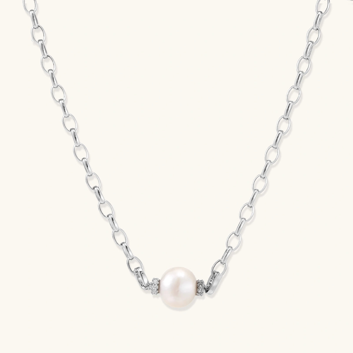 Luna Pearl Chain Necklace by Equanimity Essence.