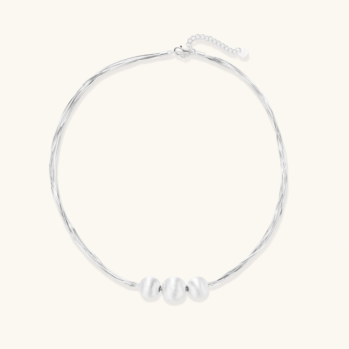 Silver Strand Layers Necklace by Equanimity Essence.