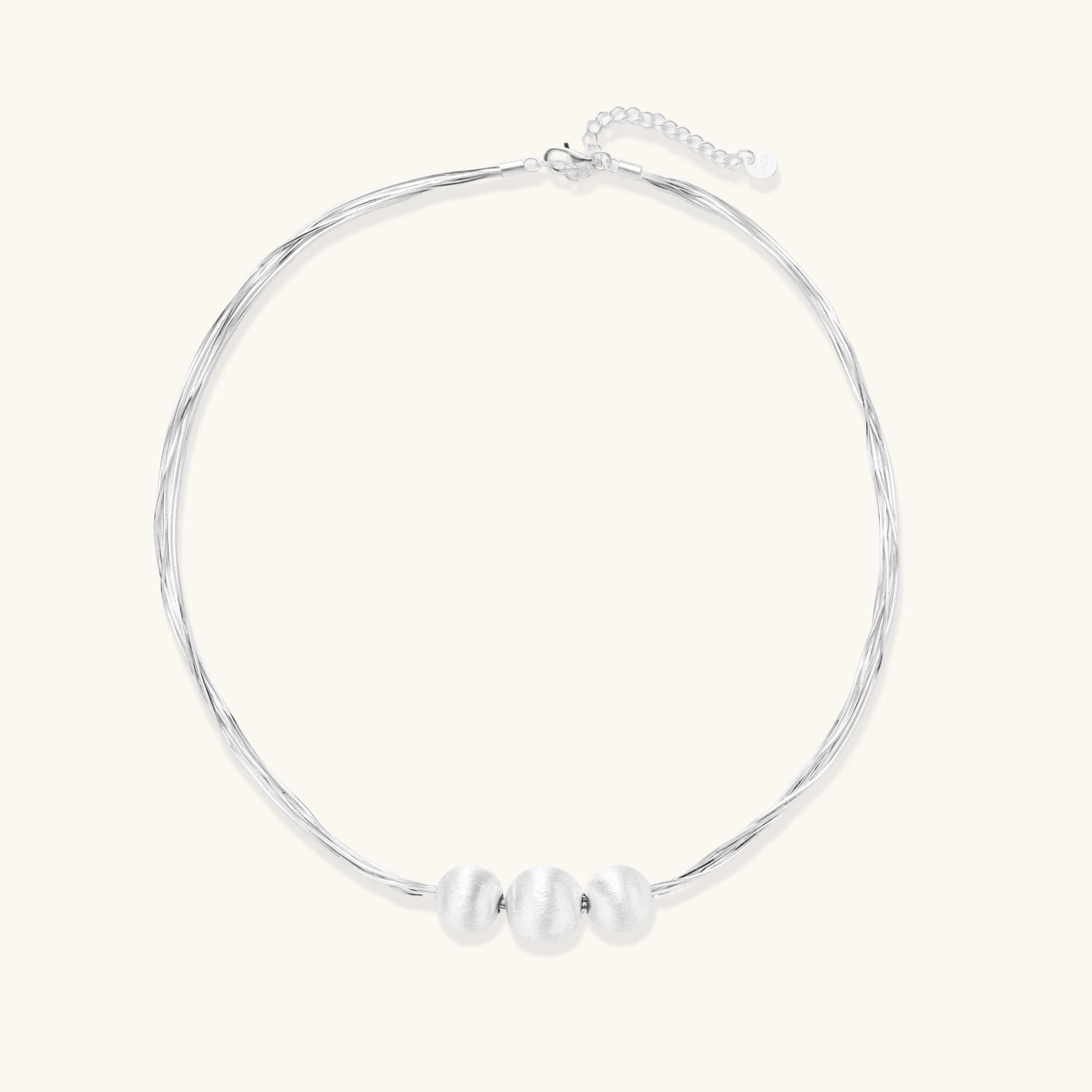 Silver Strand Layers Necklace by Equanimity Essence.