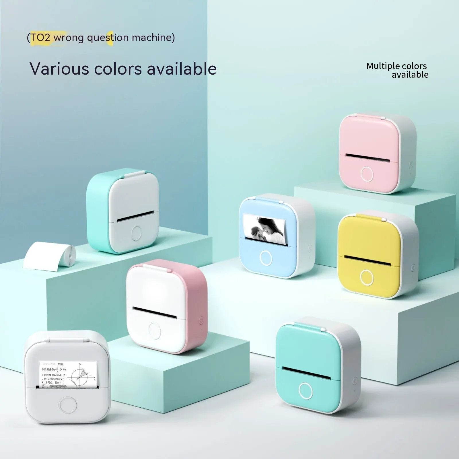 Portable Mini Thermal Label Printer Home Photo Printer Student Wrong Question Printer Bluetooth-compatible Mini Label Printer Price Tag by Maiden-Art