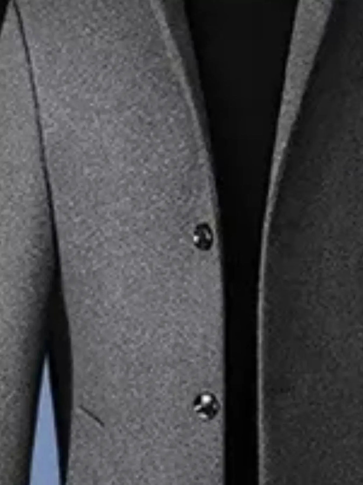 Men's Plus Size Slim Fit Stand Collar Overcoat by Trendsi