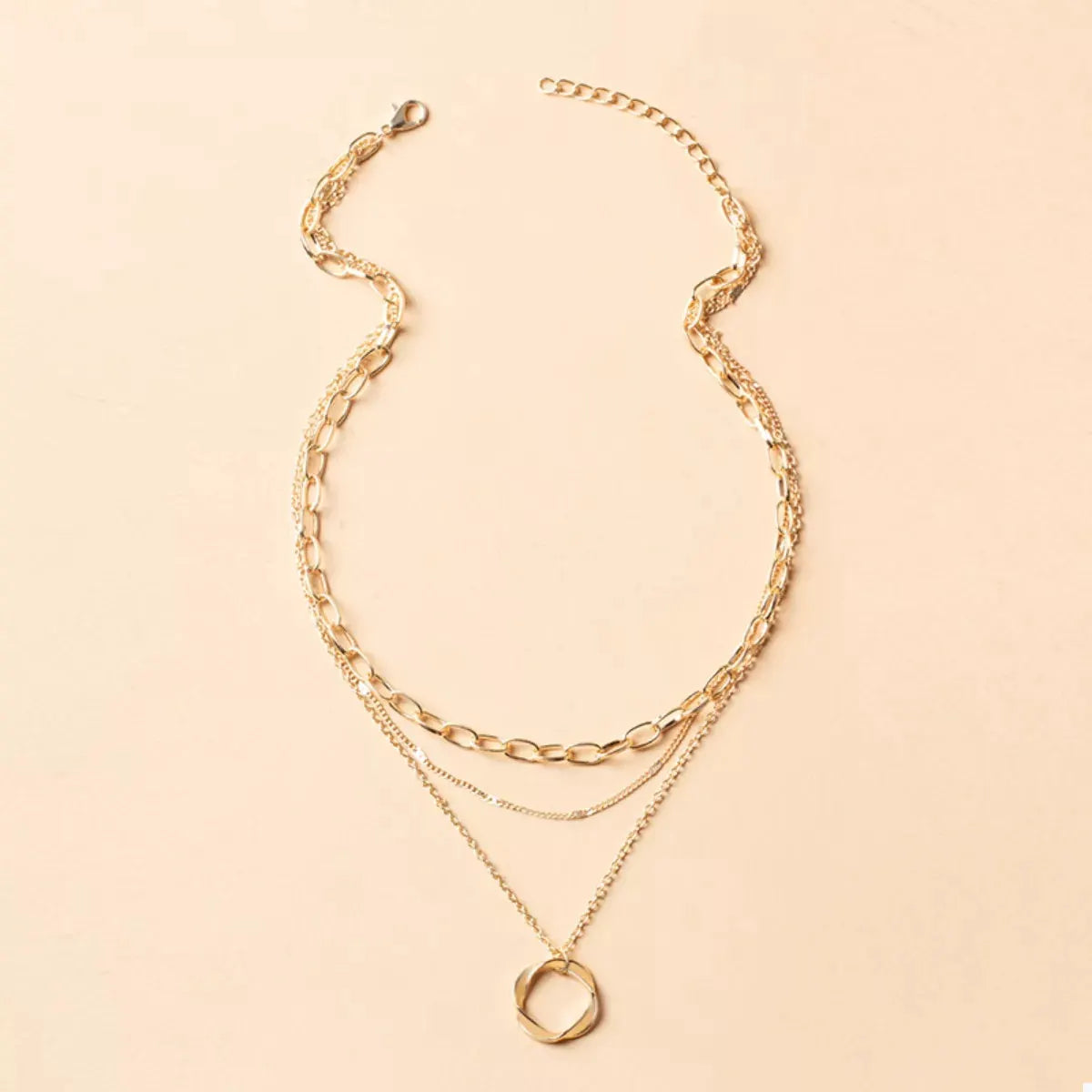 Three Layered Pendant Necklace by Partner Label