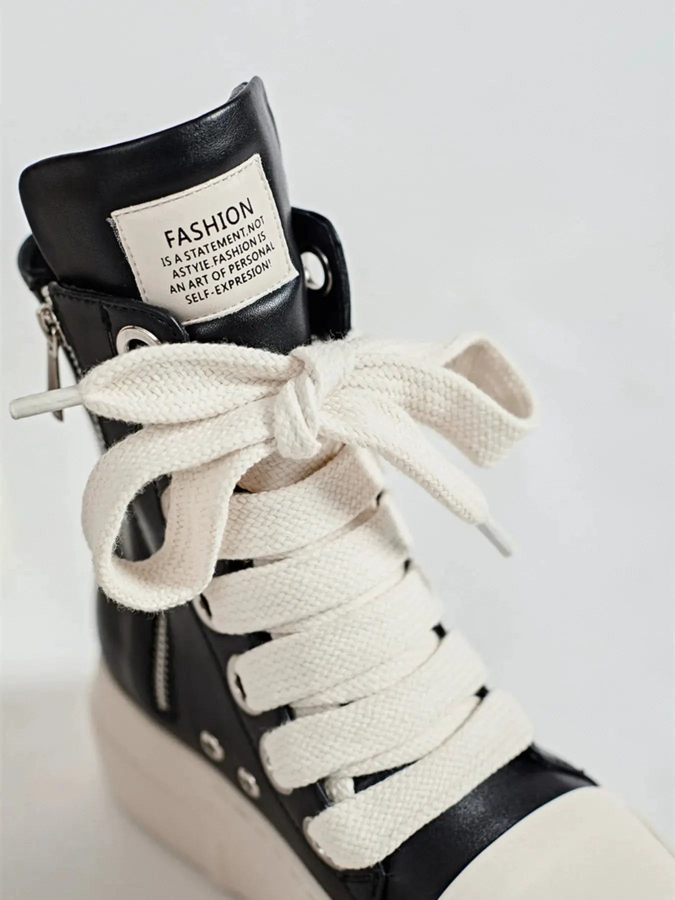 Platform Lace Up Contrast Sneakers by Partner Label