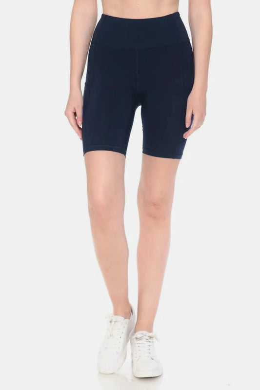 Leggings Depot Full Size High Waist Active Shorts by Leggings Depot