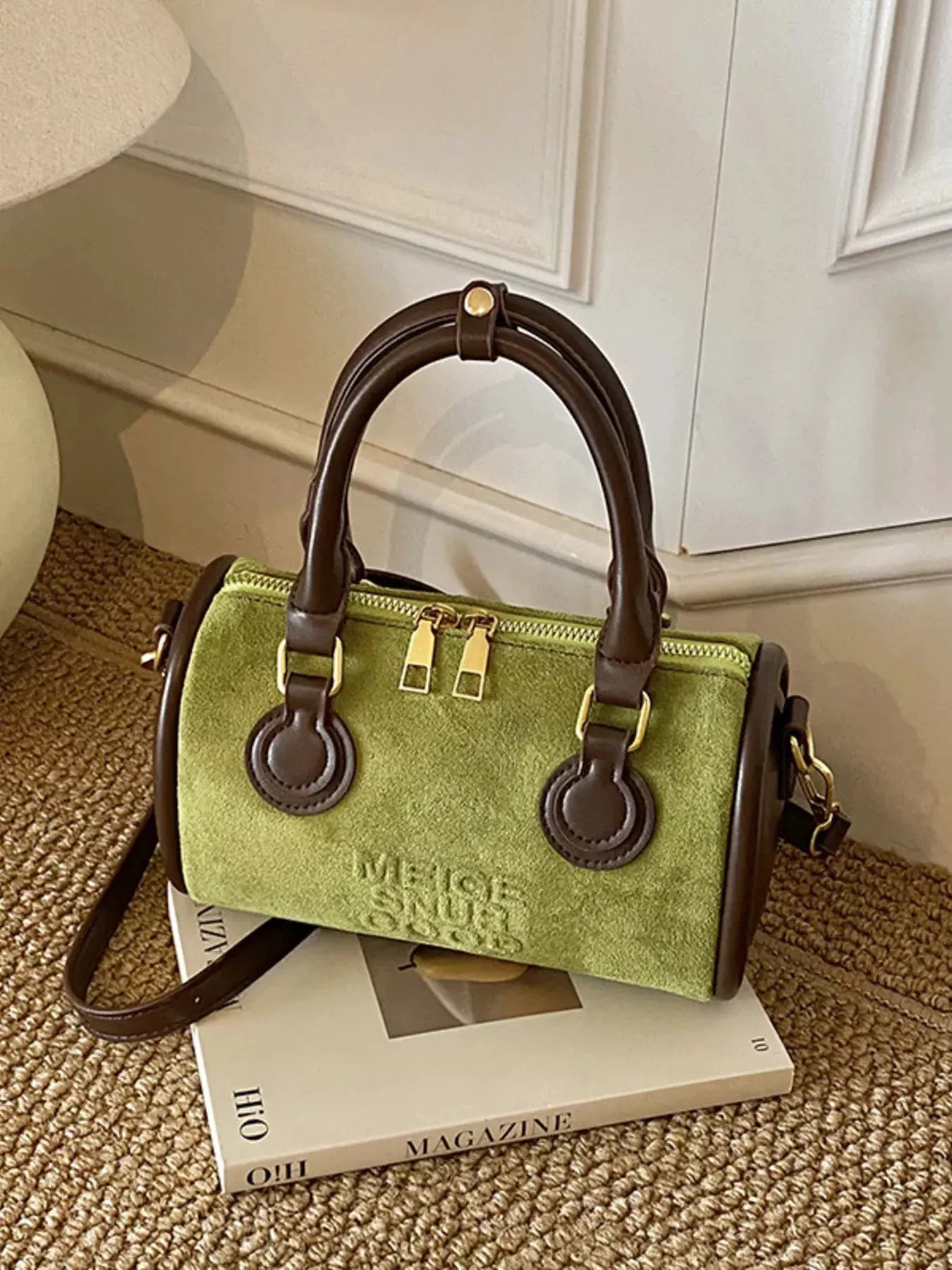 Barrel Crossbody Bag with Top Handle by Partner Label