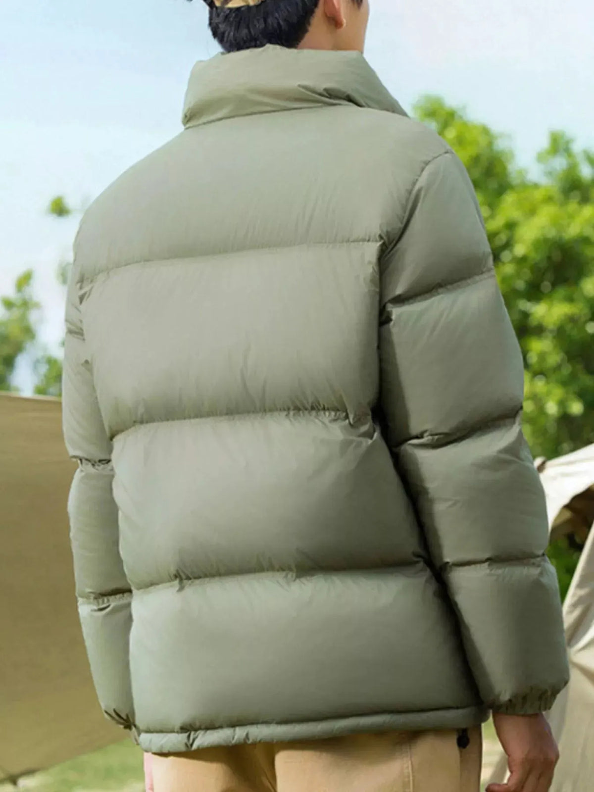 Men's Full Size Lightweight Packable Zip Up Puffer Jacket Plus Size by Partner Label