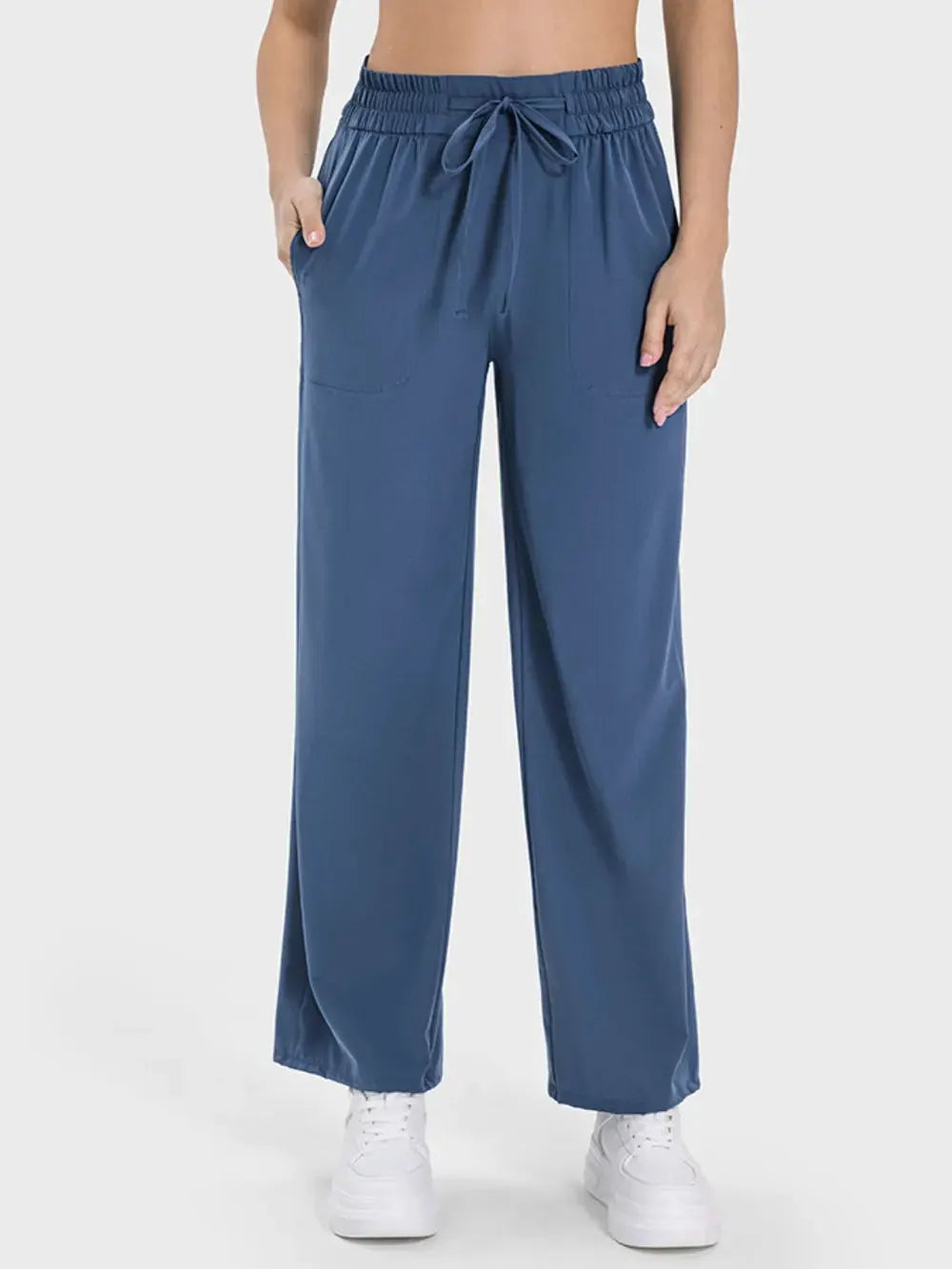 Millennia Drawstring Pocketed Active Pants by Millennia