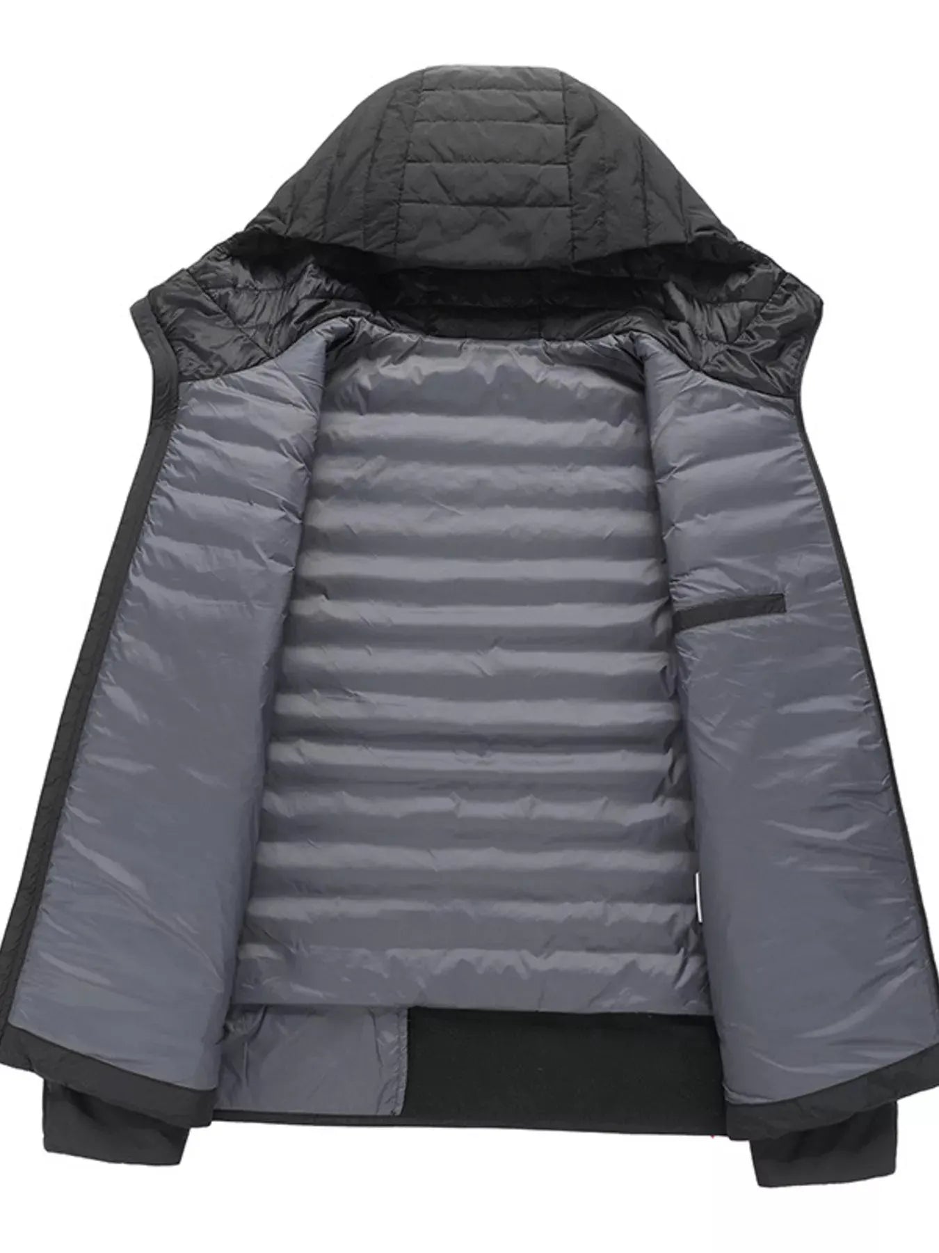 Men's Plus Size Lightweight Hooded Puffer Jacket by Partner Label