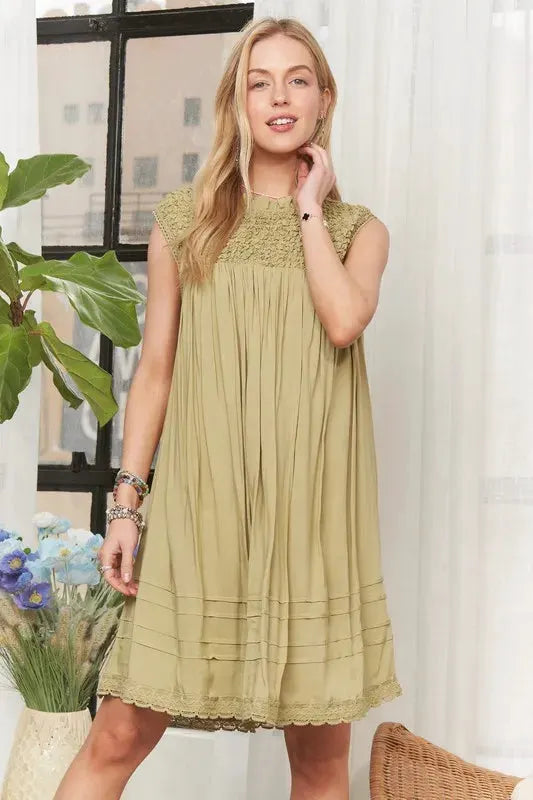 ADORA Loose Textured Babydoll Dress by ADORA