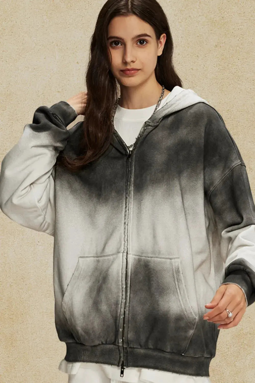 Men's Gradient Zip Up Hoodie by Partner Label