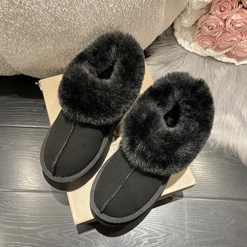 Women Short Plush Warm Snow Boots by Maiden-Art