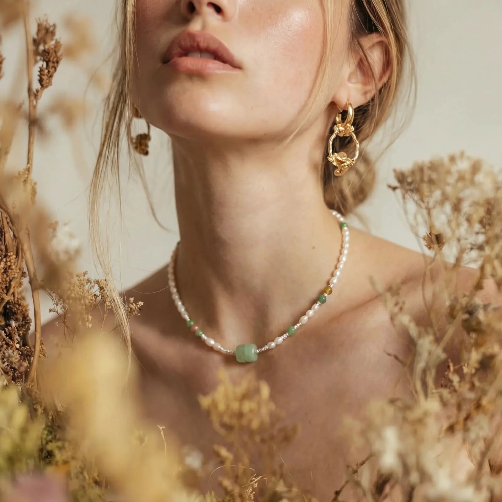 Jade Garden Pearl Necklace by Equanimity Essence.