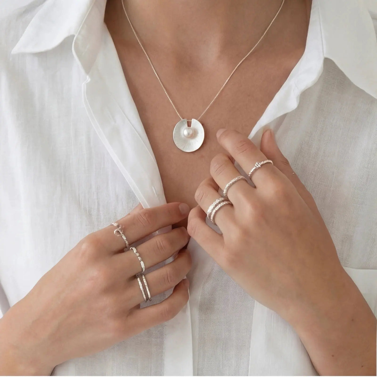 Luna Pearl Pendant by Equanimity Essence.