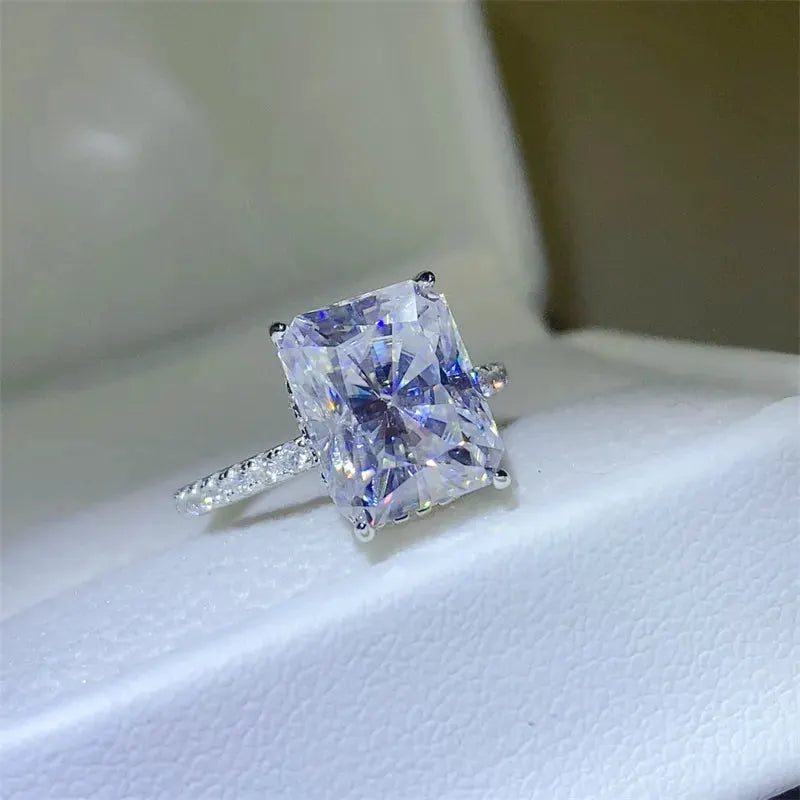 5 Carat Moissanite Zircon 925 Sterling Silver Ring by Partner Label