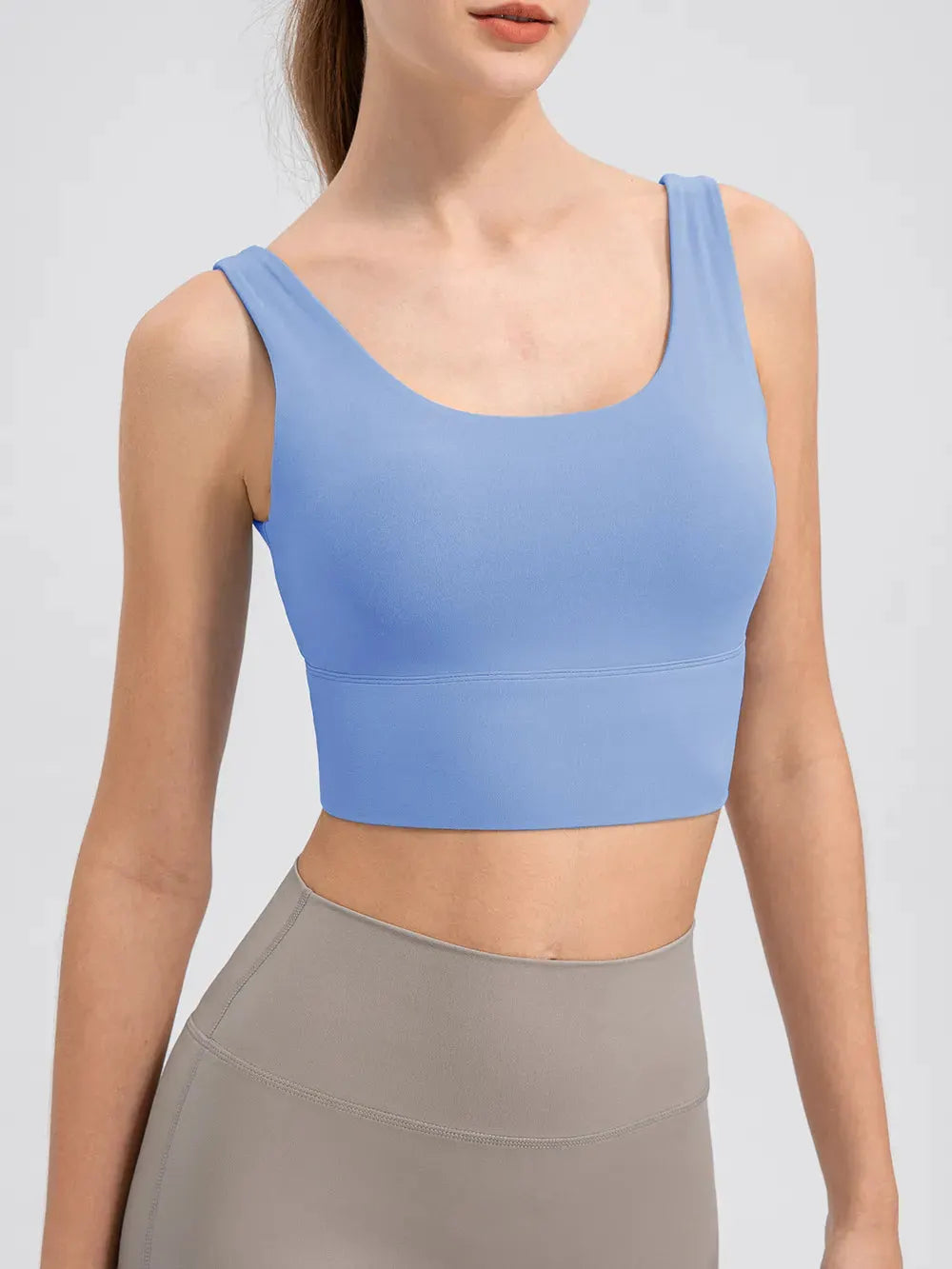 Scoop Neck Wide Strap Active Tank by Partner Label