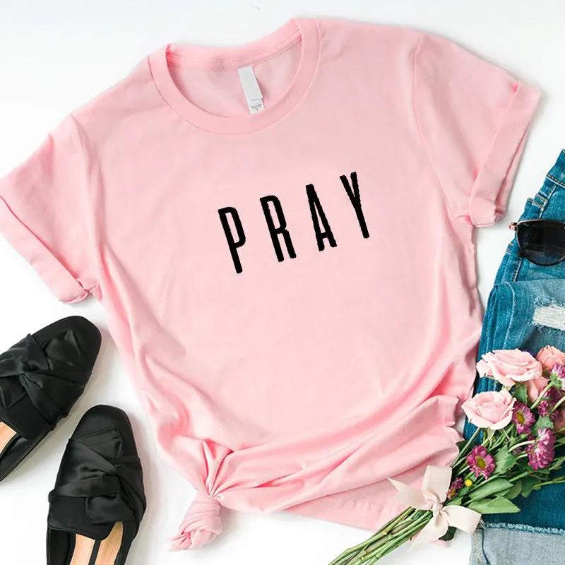 Pray Christian T Shirts Fashion Clothes Women's Tshirt tops by Maiden-Art