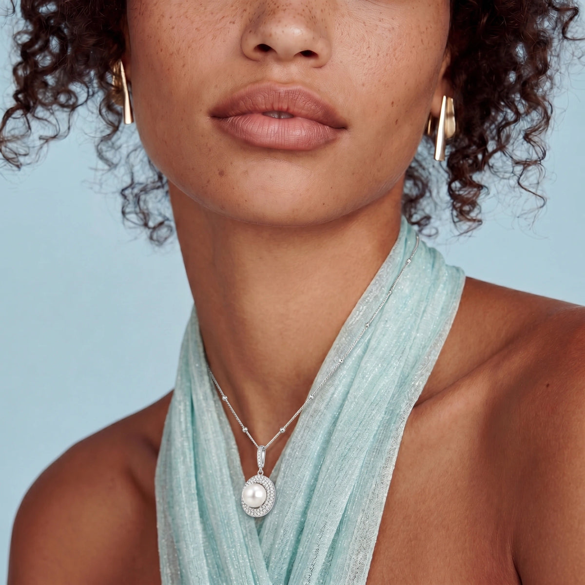 Pearl Halo Necklace by Equanimity Essence.