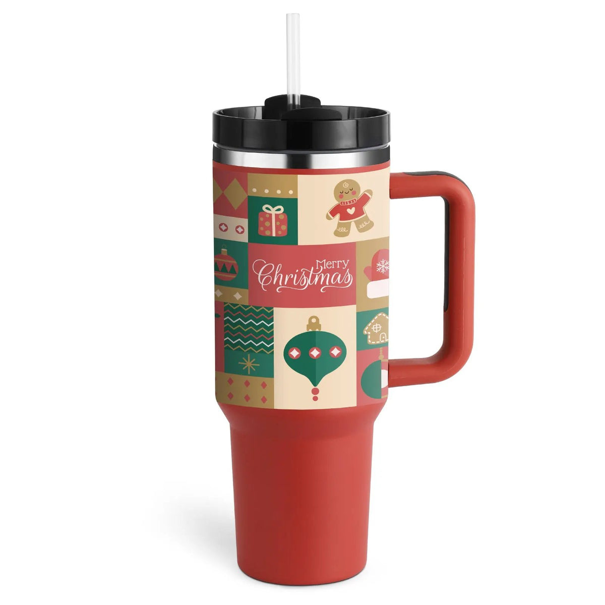 40 Oz Tumbler With Handle Straw Insulated, Stainless Steel Spill Proof Vacuum Coffee Cup Tumbler With Lid Tapered Mug Gifts For Valentine Lover Suitable For Car Gym Office Travel by Maiden-Art