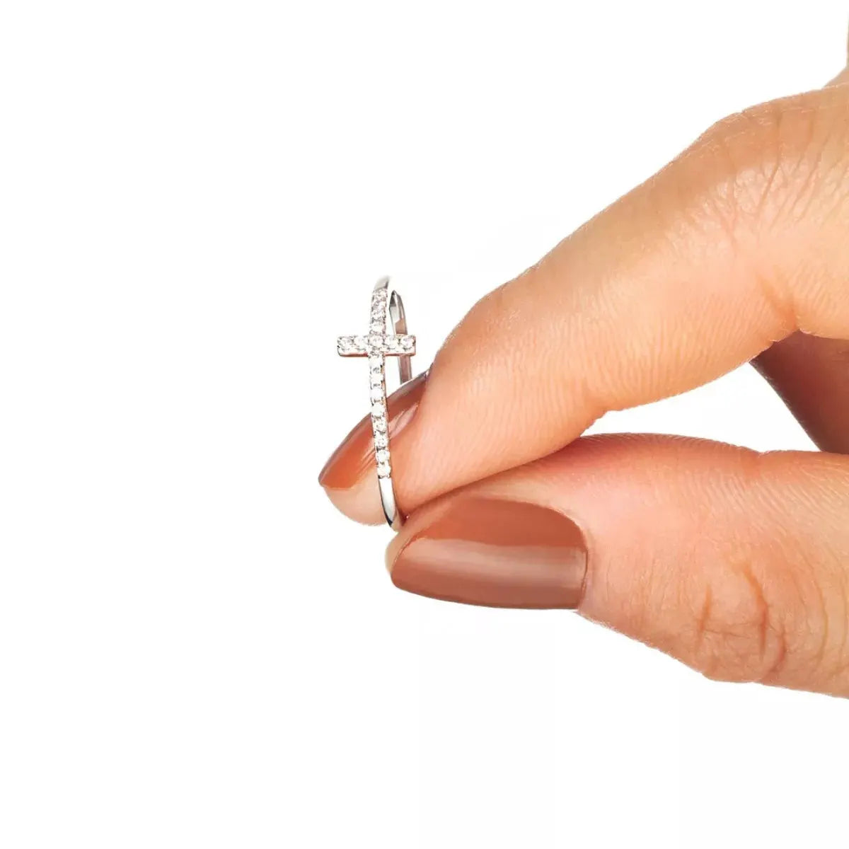 925 Sterling Silver Cross Ring by Partner Label