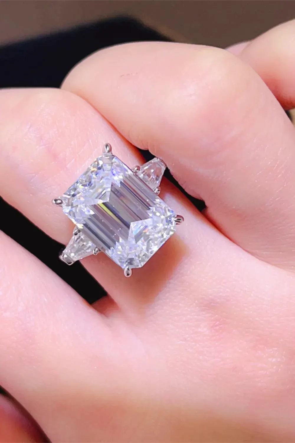 5 Carat Moissanite 925 Sterling Silver Ring by Partner Label