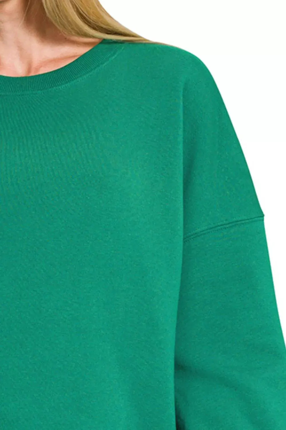 Zenana Fleece Hi-low Boyfriend Sweatshirts with Pockets by Zenana