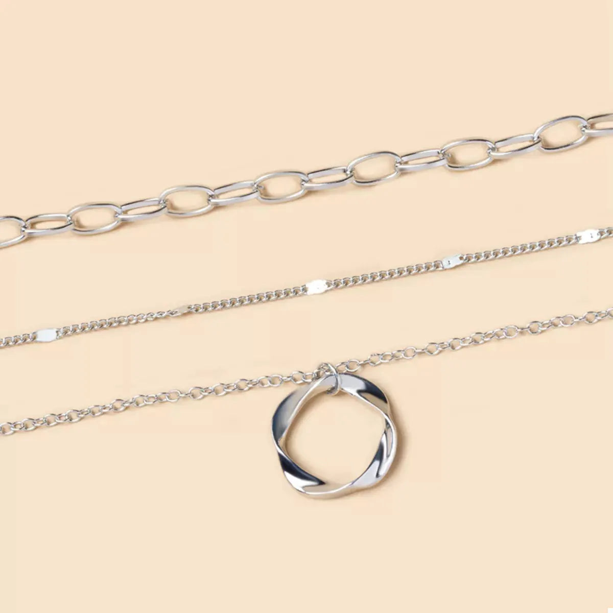 Three Layered Pendant Necklace by Partner Label