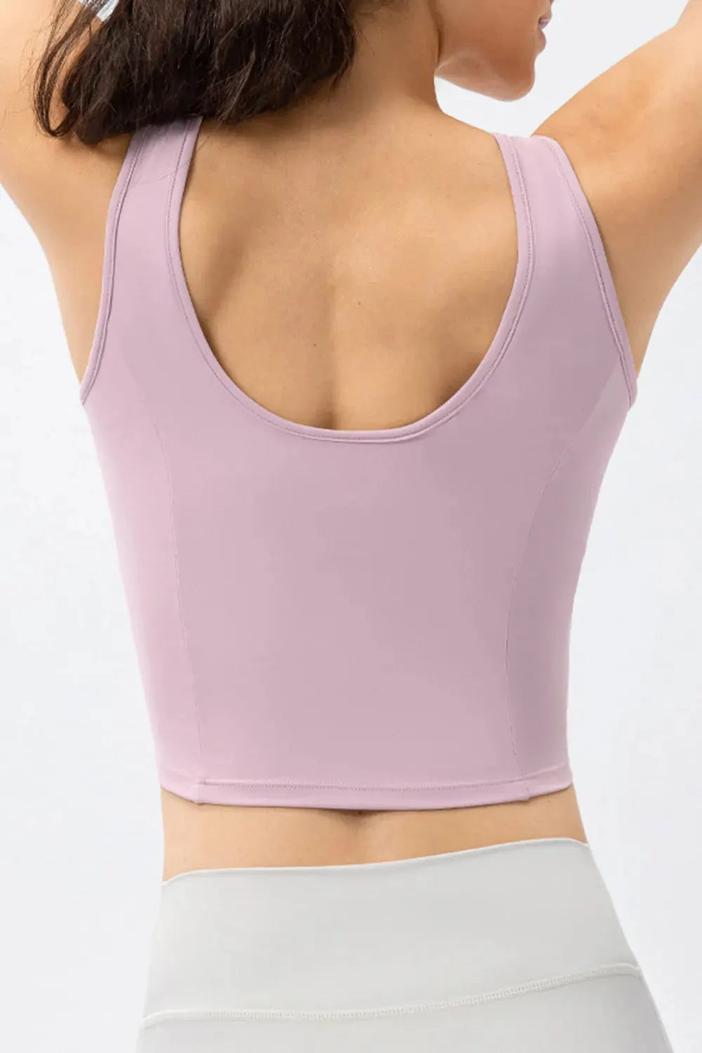 Round Neck Wide Strap Active Tank by Partner Label