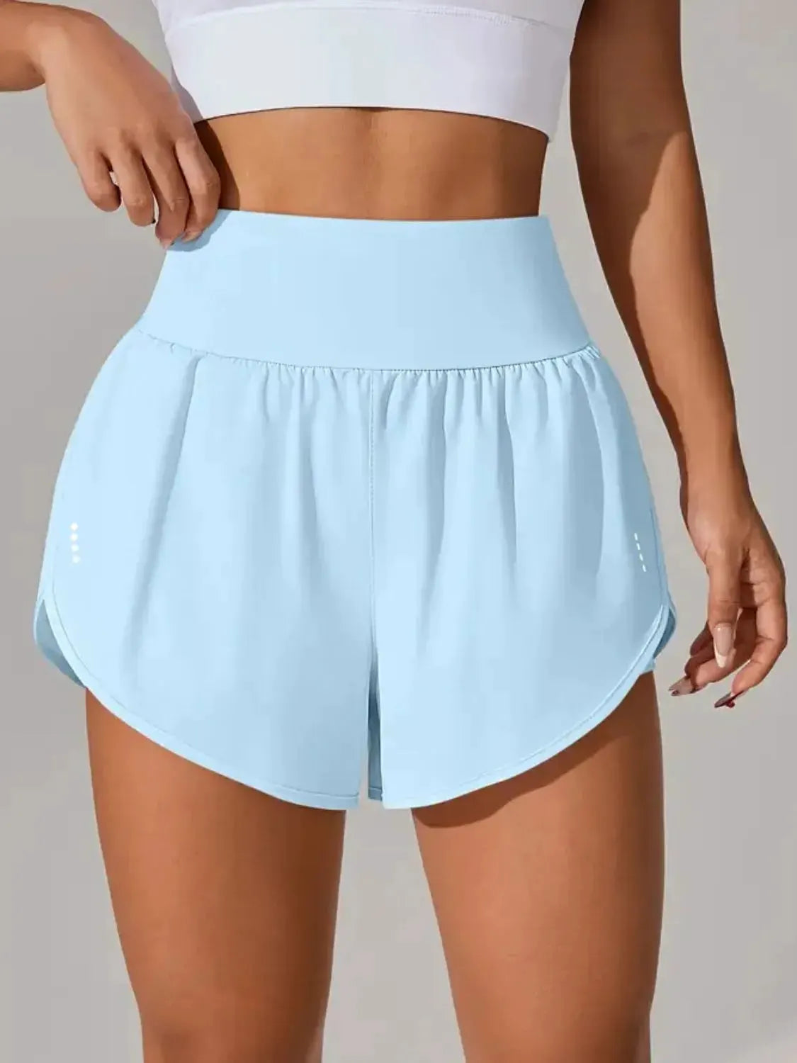 Pocketed High Waist Active Shorts by Partner Label