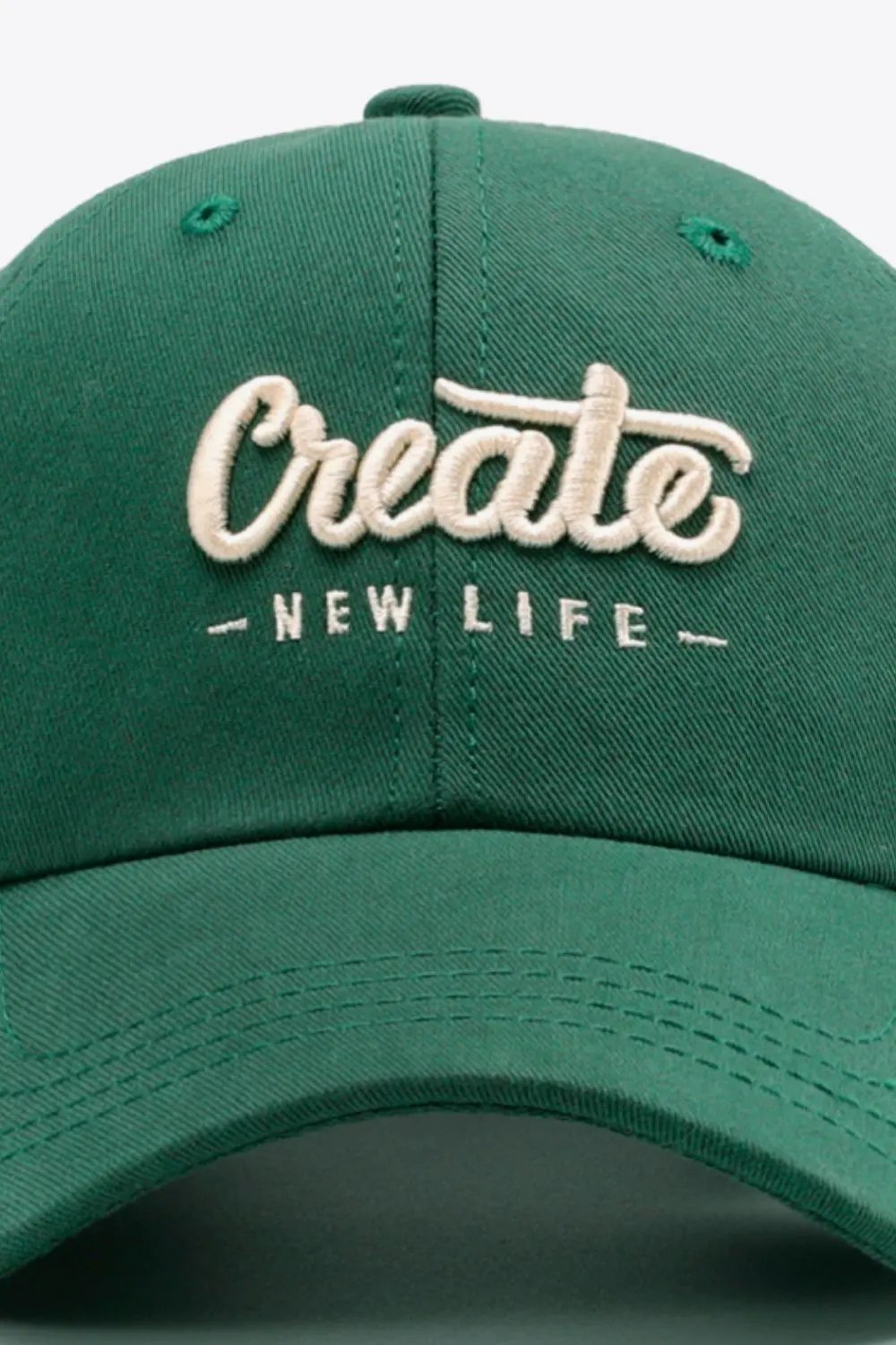 CREATE NEW LIFE Adjustable Cotton Baseball Cap by Partner Label