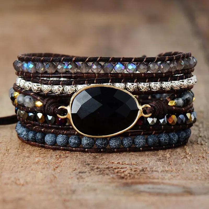 Agate Beaded Bracelet by Partner Label