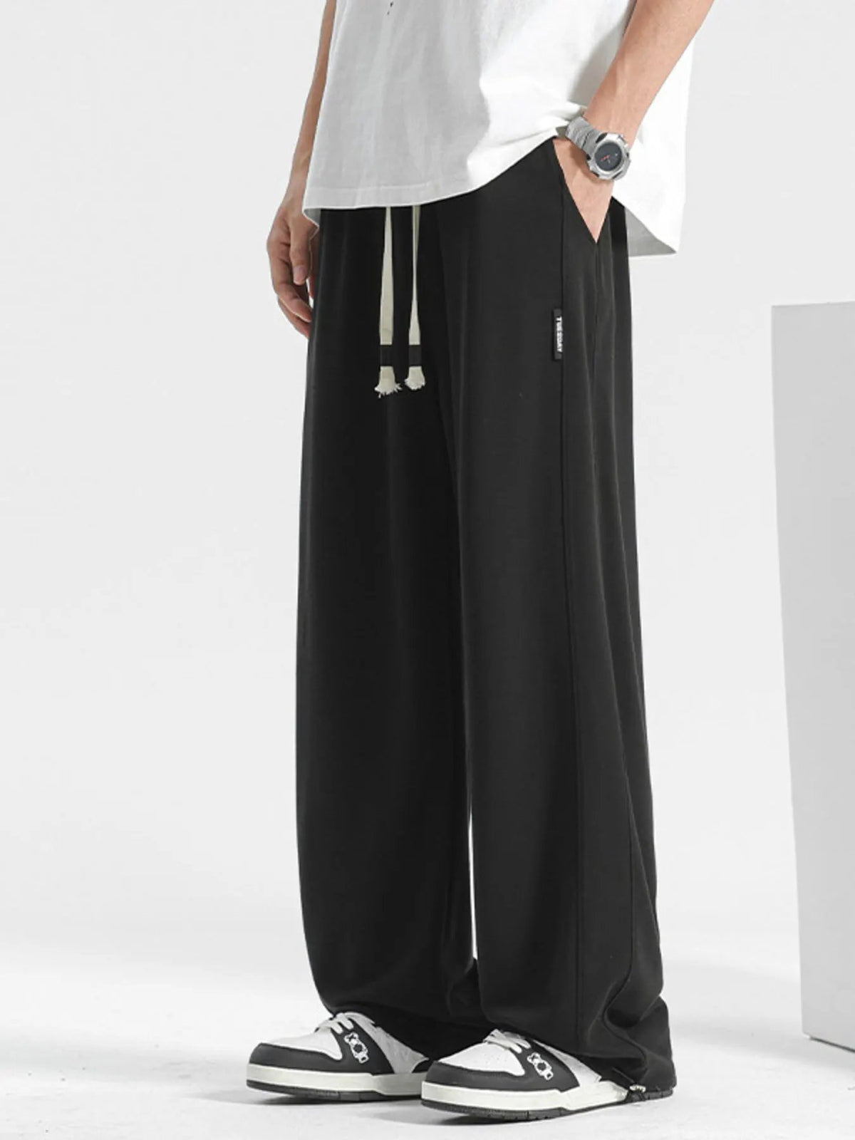 Men's Plus Size Loose Fit Drawstring Pants by Partner Label
