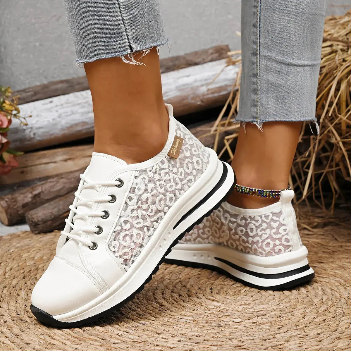 Lace-Up Platform Sneakers by Partner Label