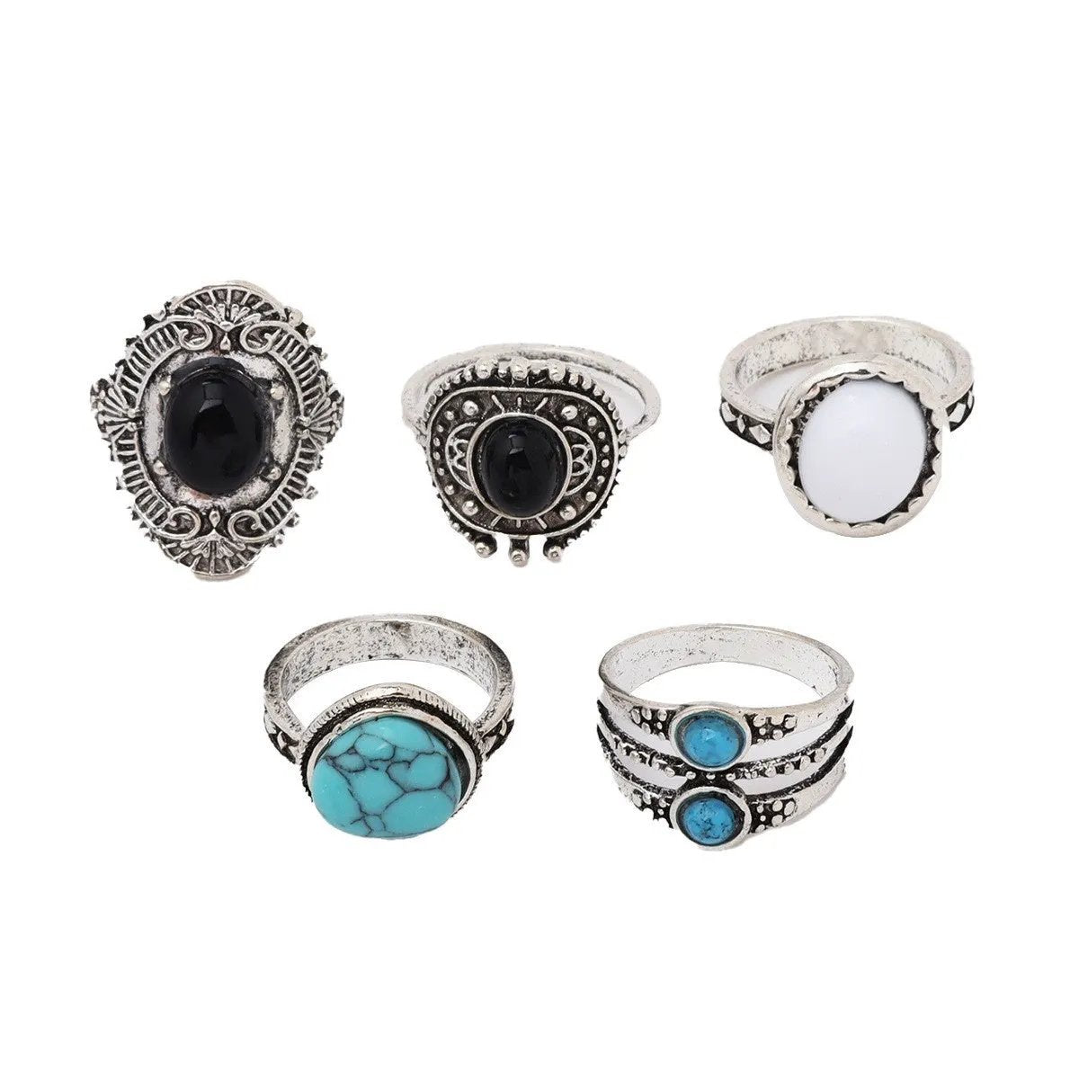 5-piece Set Of Joint Rings And Rings by Maiden-Art