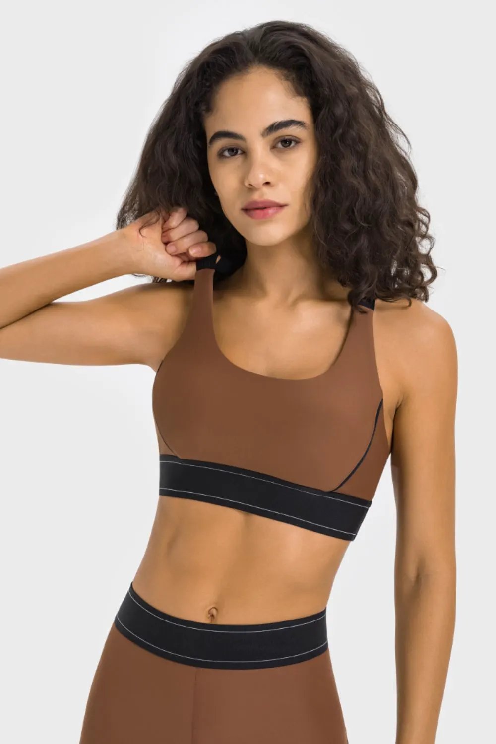 Millennia Contrast Sports Bra by Millennia