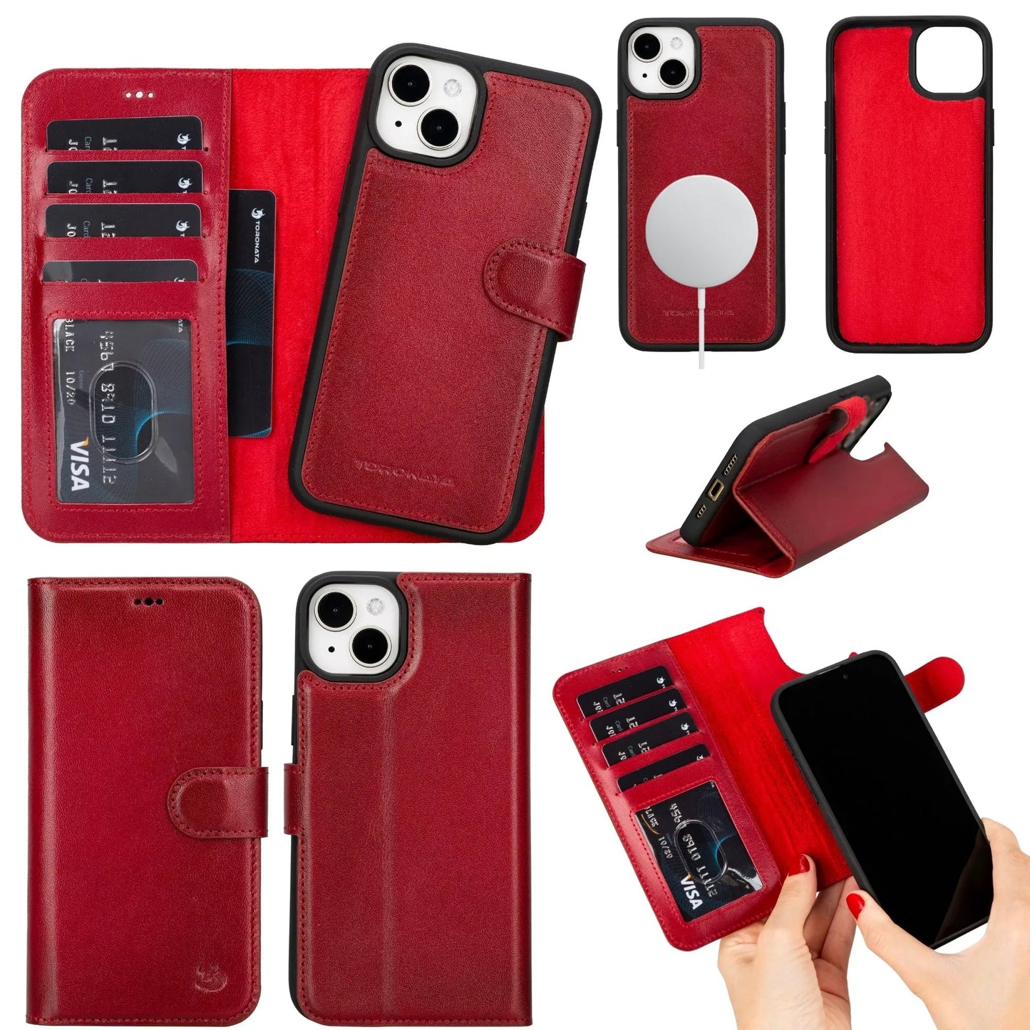 Casper Leather iPhone 14 Plus Wallet Case | MagSafe by TORONATA