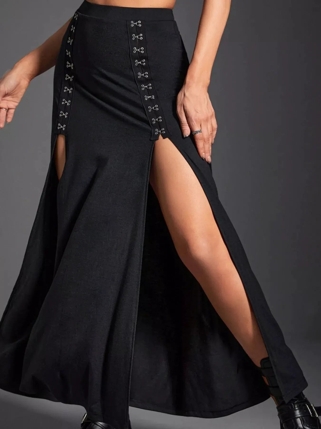 High Waist Slit Skirt by Partner Label