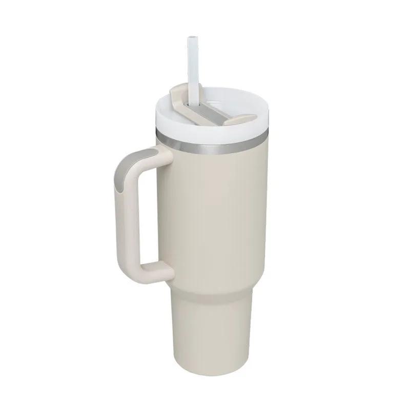 40 Oz Tumbler With Handle Straw Insulated, Stainless Steel Spill Proof Vacuum Coffee Cup Tumbler With Lid Tapered Mug Gifts For Valentine Lover Suitable For Car Gym Office Travel by Maiden-Art