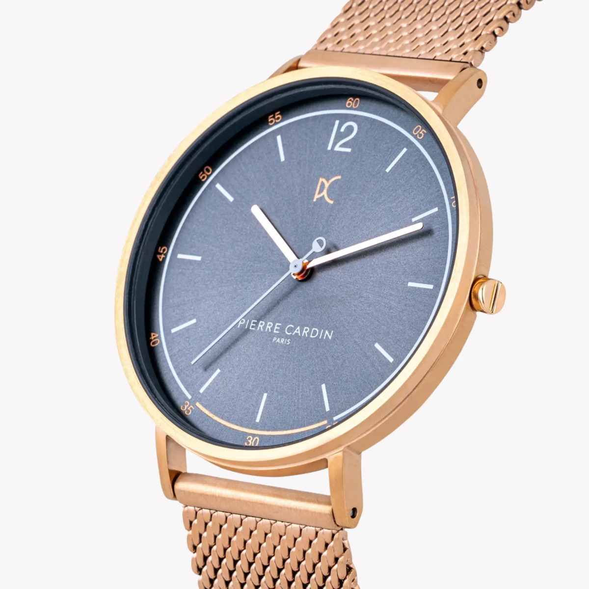 Pierre Cardin Men's Rose Gold Stainless Steel Watch, Gray Dial | Cbn.3015 by PIERRE CARDIN