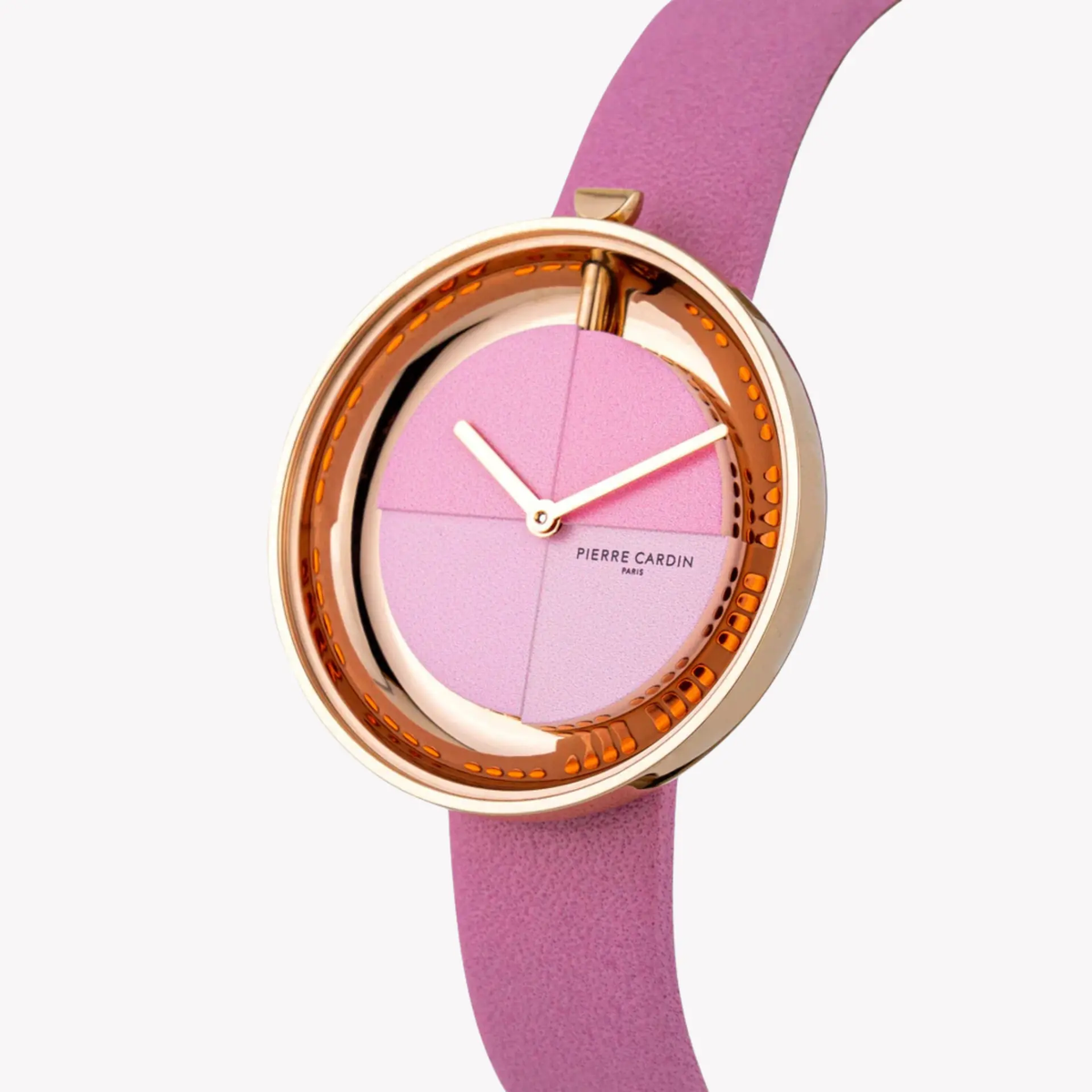 Pierre Cardin Women's Pink Leather Watch, Rose Gold Case | Cma.0004 by PIERRE CARDIN