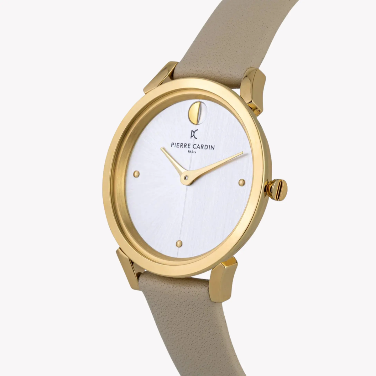Pierre Cardin Women's Beige Leather Watch, Silver Dial | Cpi.2536 by PIERRE CARDIN