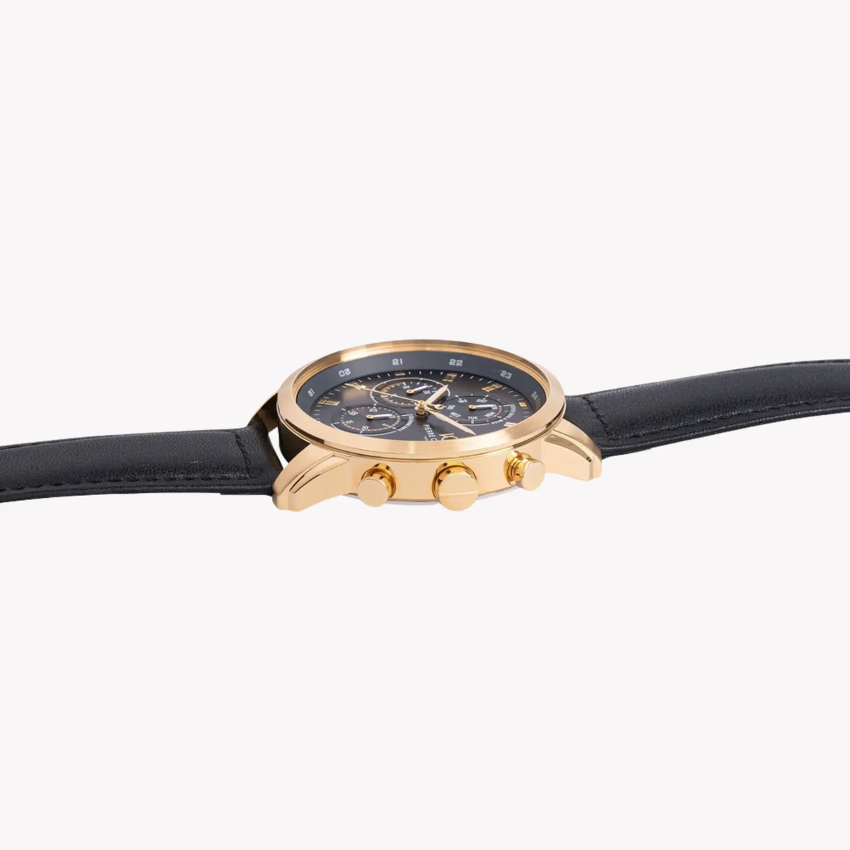Pierre Cardin Men's Gold Watch, Black Dial, Leather Band | Ccp.5002 by PIERRE CARDIN