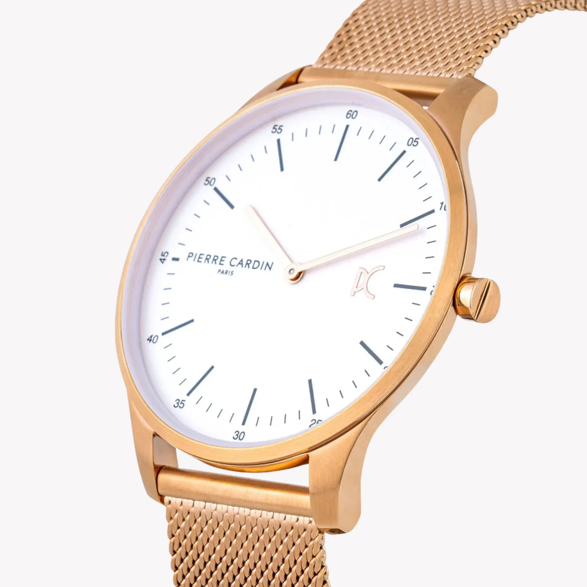 Pierre Cardin Men's Rose Gold Watch, Silver Dial | Cba.4013 by PIERRE CARDIN
