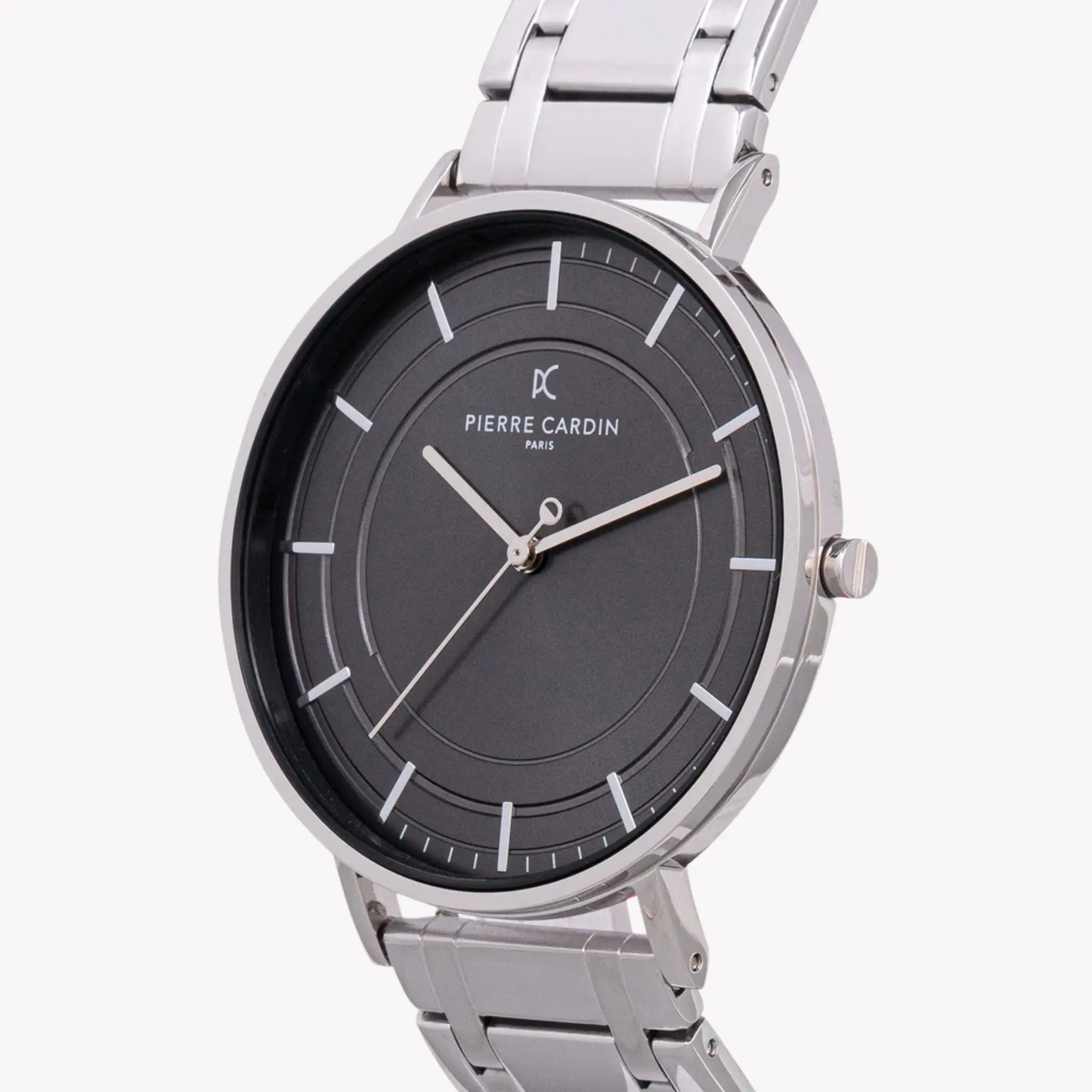 Pierre Cardin Men's Silver Metal Watch, Black Dial | Cbn.3033 by PIERRE CARDIN