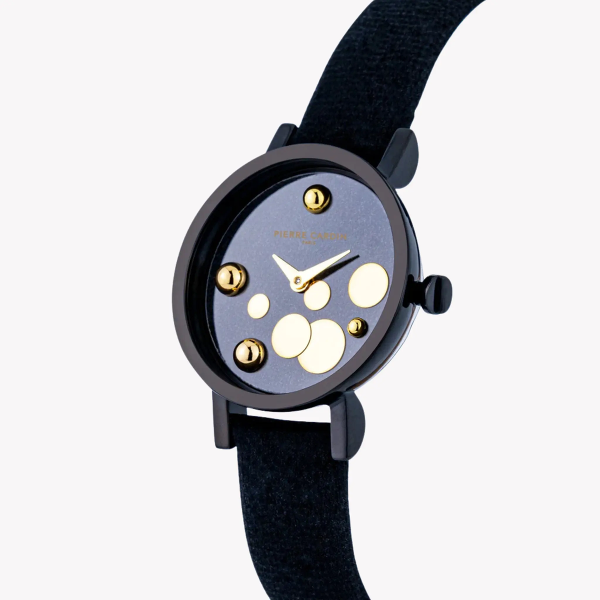 Pierre Cardin Women's Black Leather Watch, Black Dial | Ccm.0513 by PIERRE CARDIN