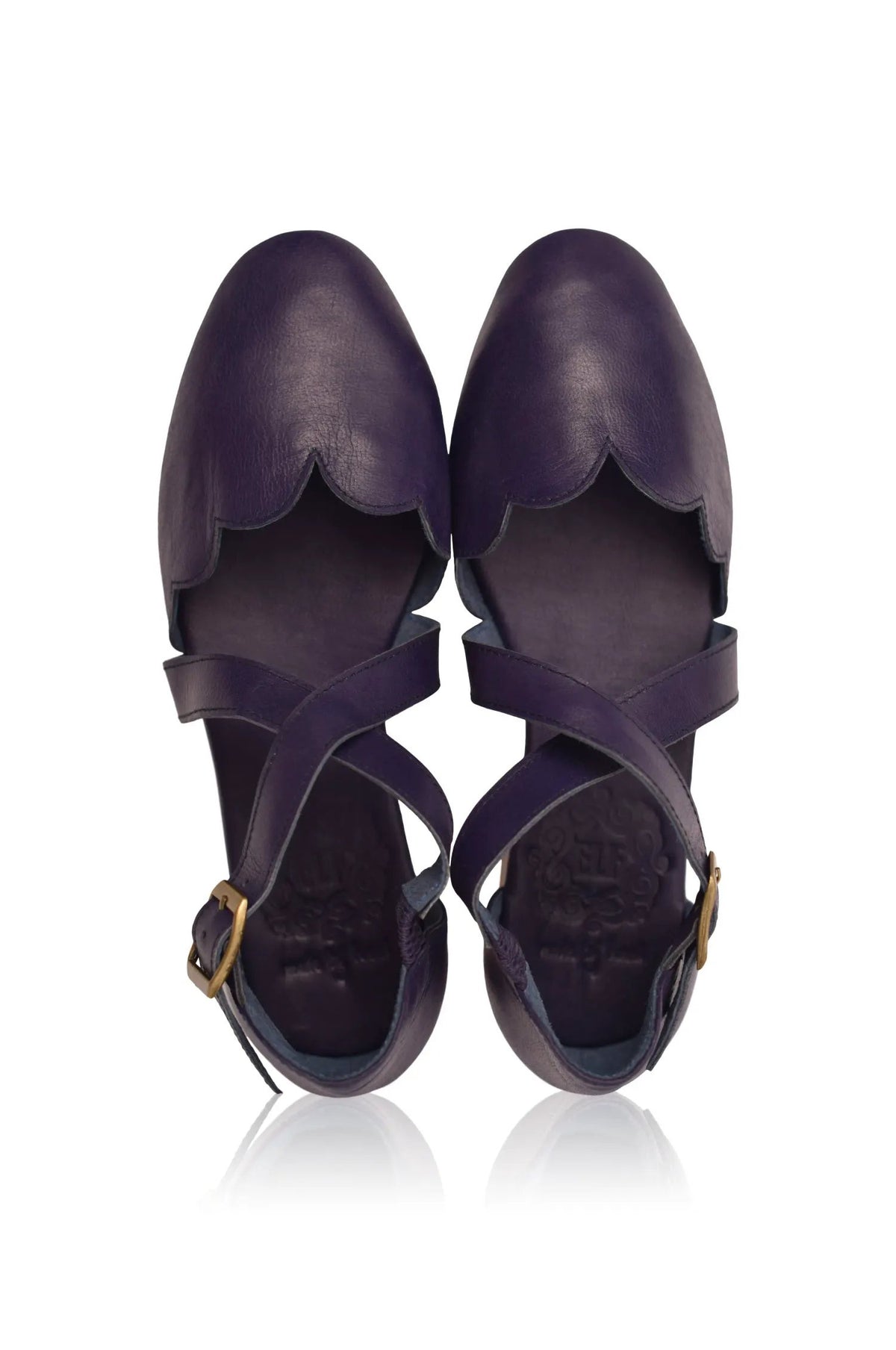 Mangrove Cross-Strap Leather Ballet Flats by ELF
